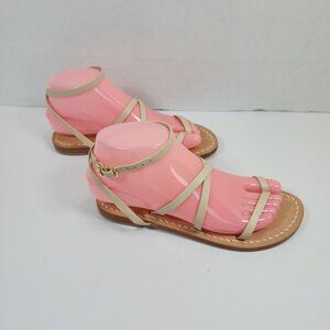 ll Sandolo Caprese Tan Strappy Capri Sandals Women's Size 36